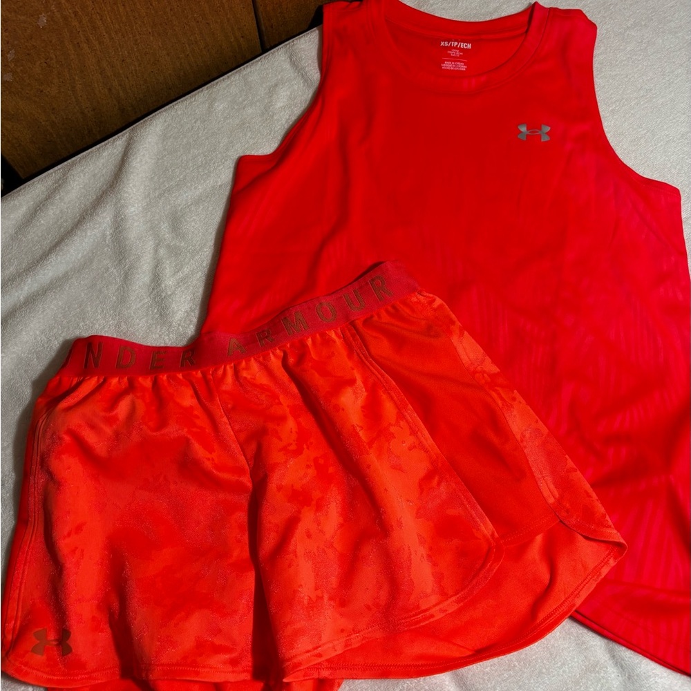 Under Armour shorts and tank top set Small XS